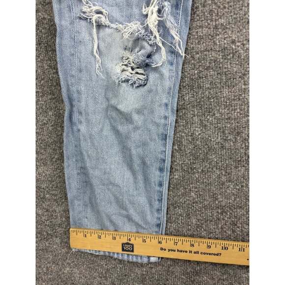 American Eagle Jeans Womens 10 Regular Light Wash Hi-Rise Girlfriend Distressed - Picture 6 of 9